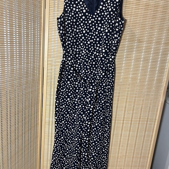 Karl Lagerfeld Paris Belted wide leg flowy Jumpsuit - Picture 1 of 8